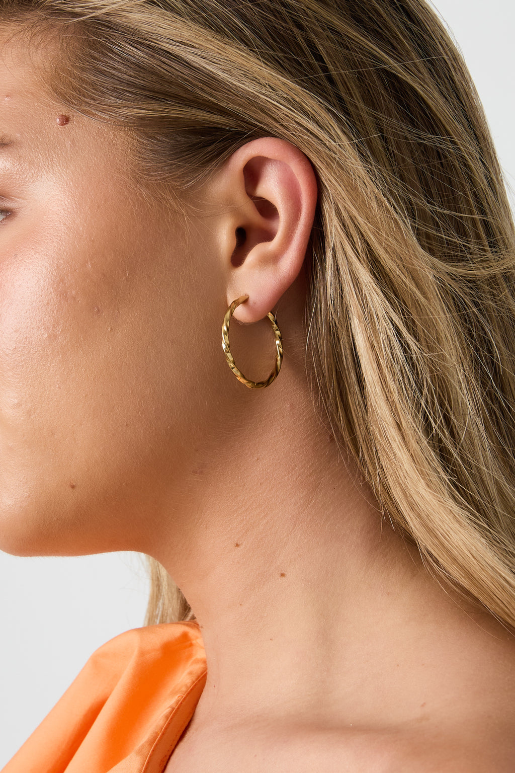 Boucles d'oreilles rondes en acier inoxydable, collection Daily Simple, bijoux pour femmes