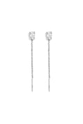 Boucles d'oreilles pendantes en acier inoxydable avec chaîne