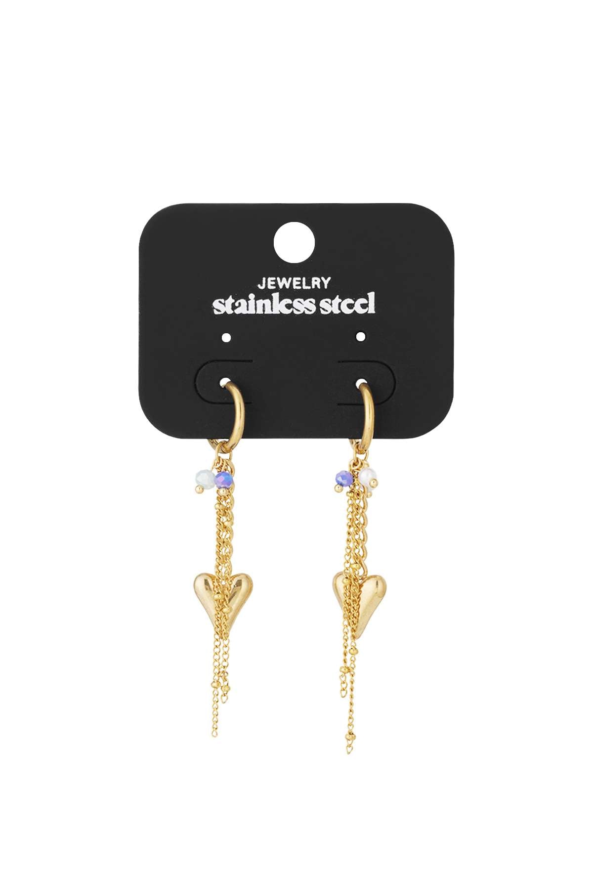 Boucles d'oreilles pendantes en forme de cœur