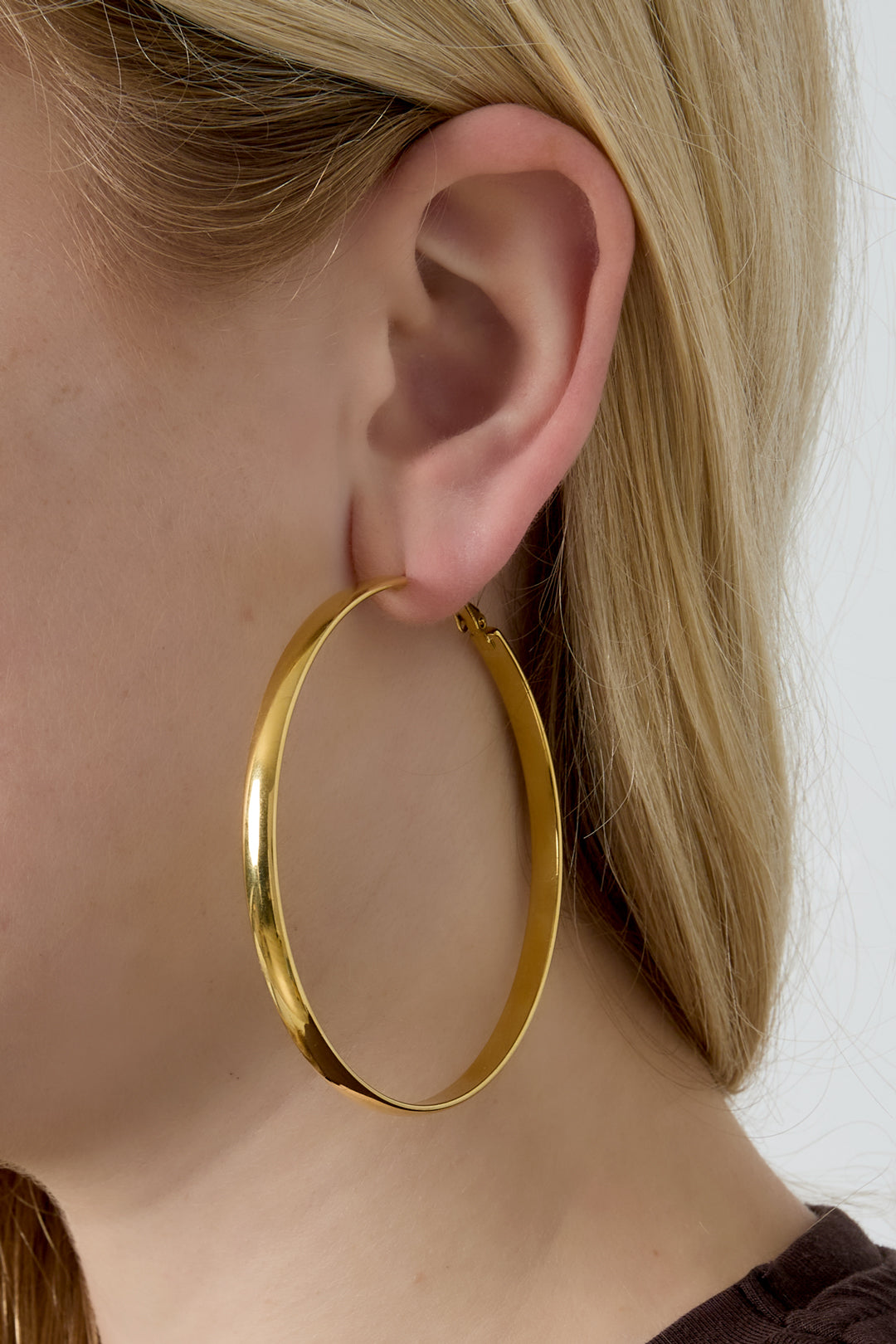 Boucles d'oreilles créoles basiques épaisses