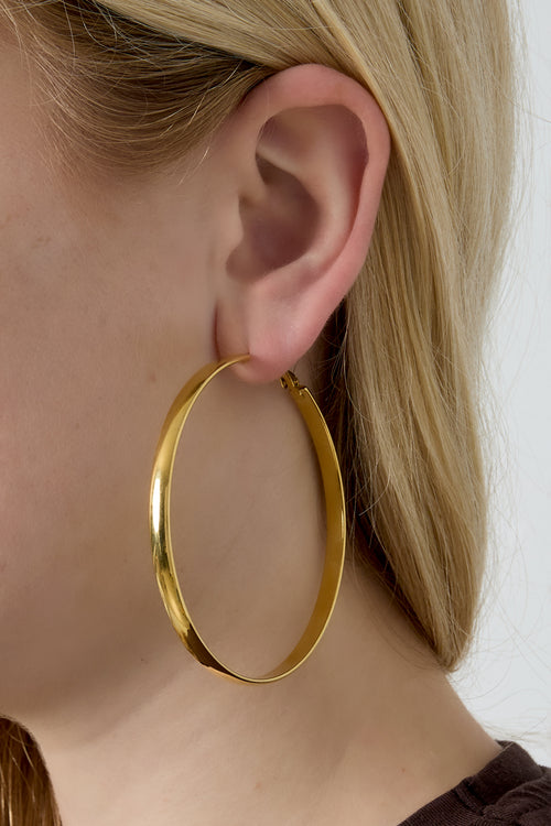 Boucles d'oreilles créoles basiques épaisses
