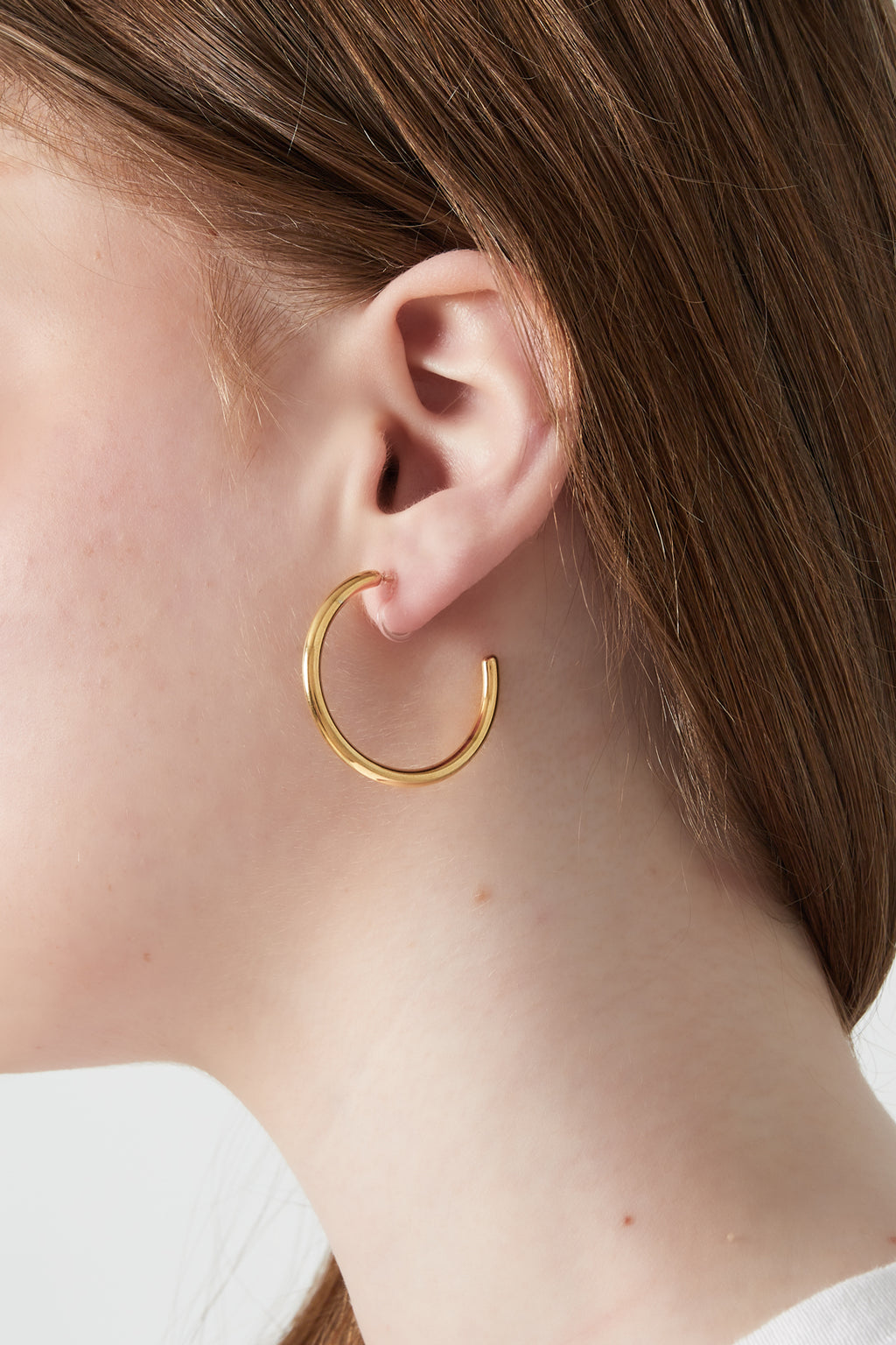 Boucles d'oreilles créoles classiques à clip