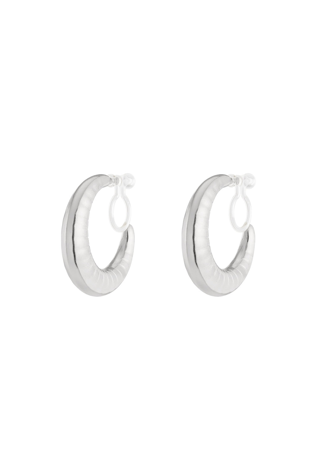 Boucles d'oreilles créoles à clip audacieuses