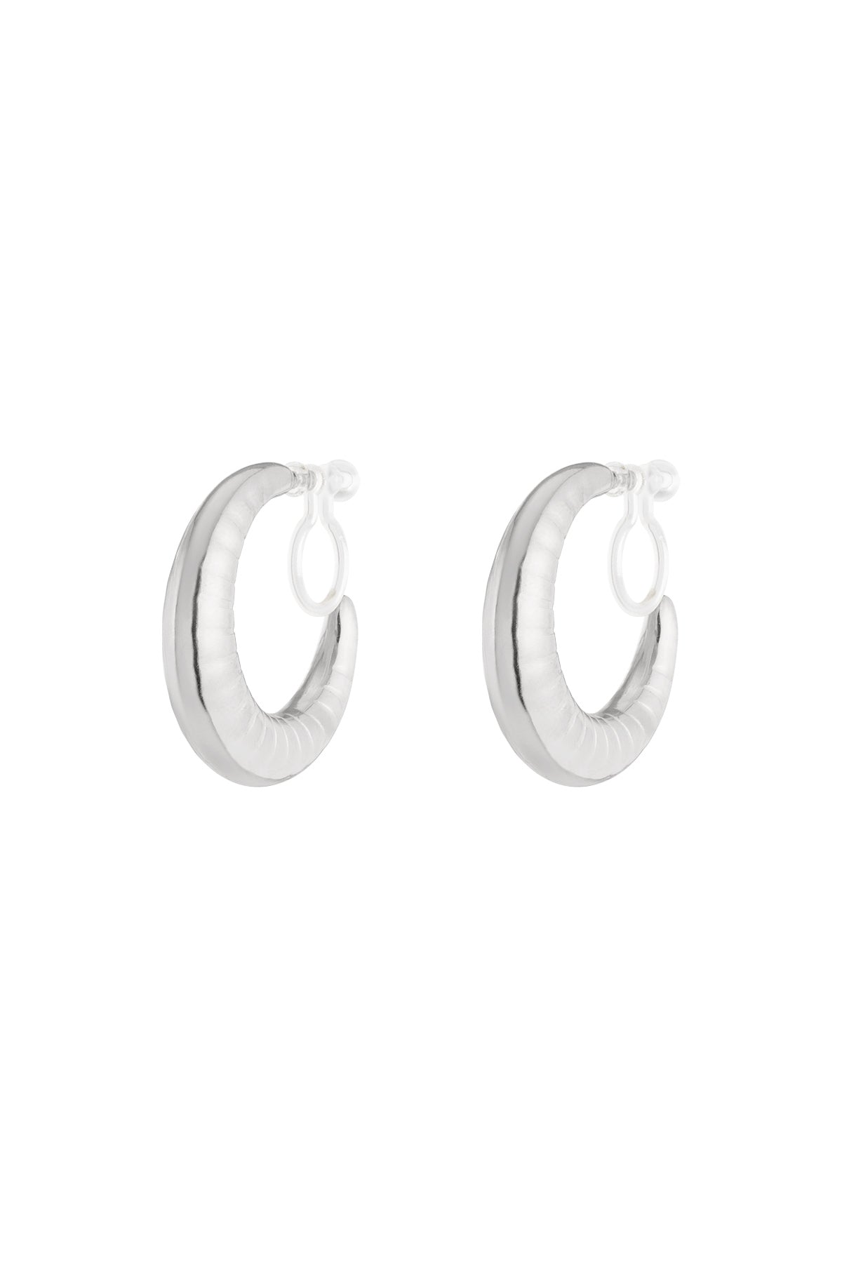 Boucles d'oreilles créoles à clip audacieuses