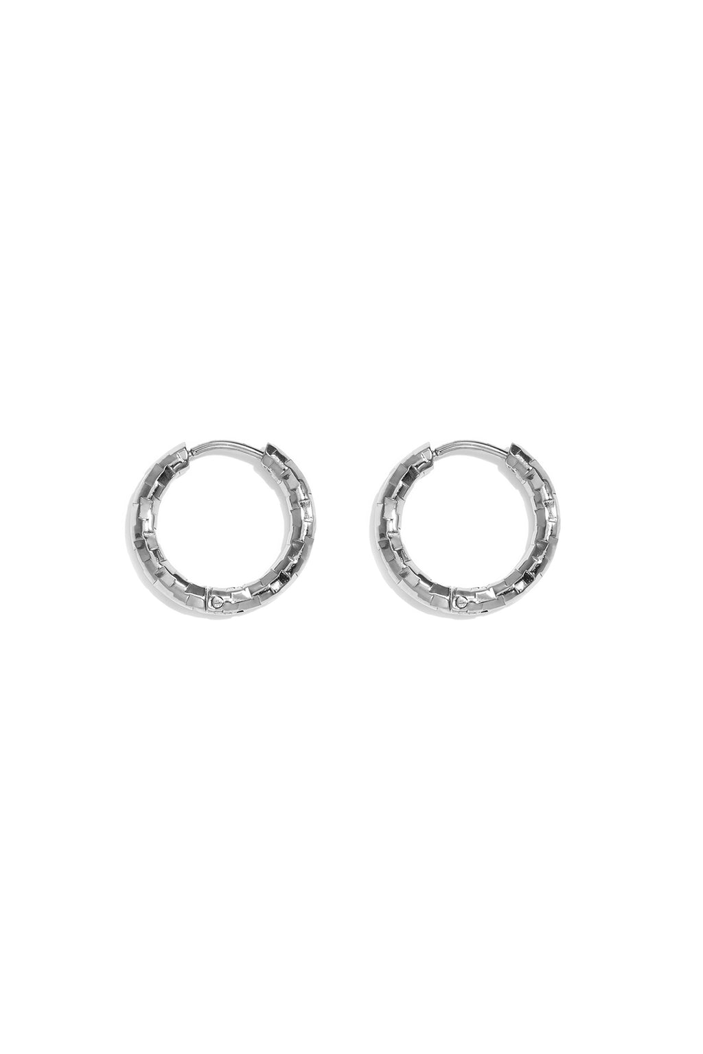 Boucles d'oreilles rondes en acier inoxydable, collection Simple Simple, bijoux pour femmes