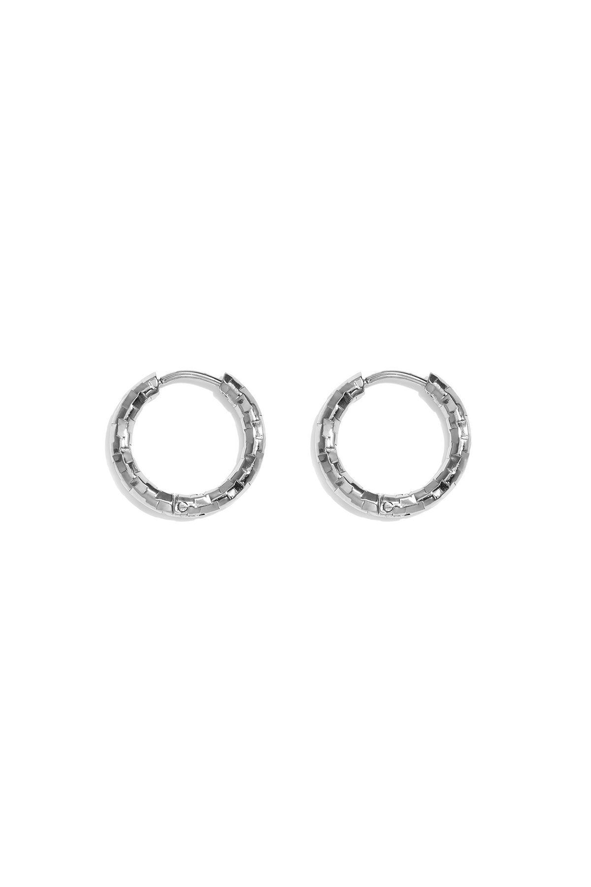 Boucles d'oreilles rondes en acier inoxydable, collection Simple Simple, bijoux pour femmes