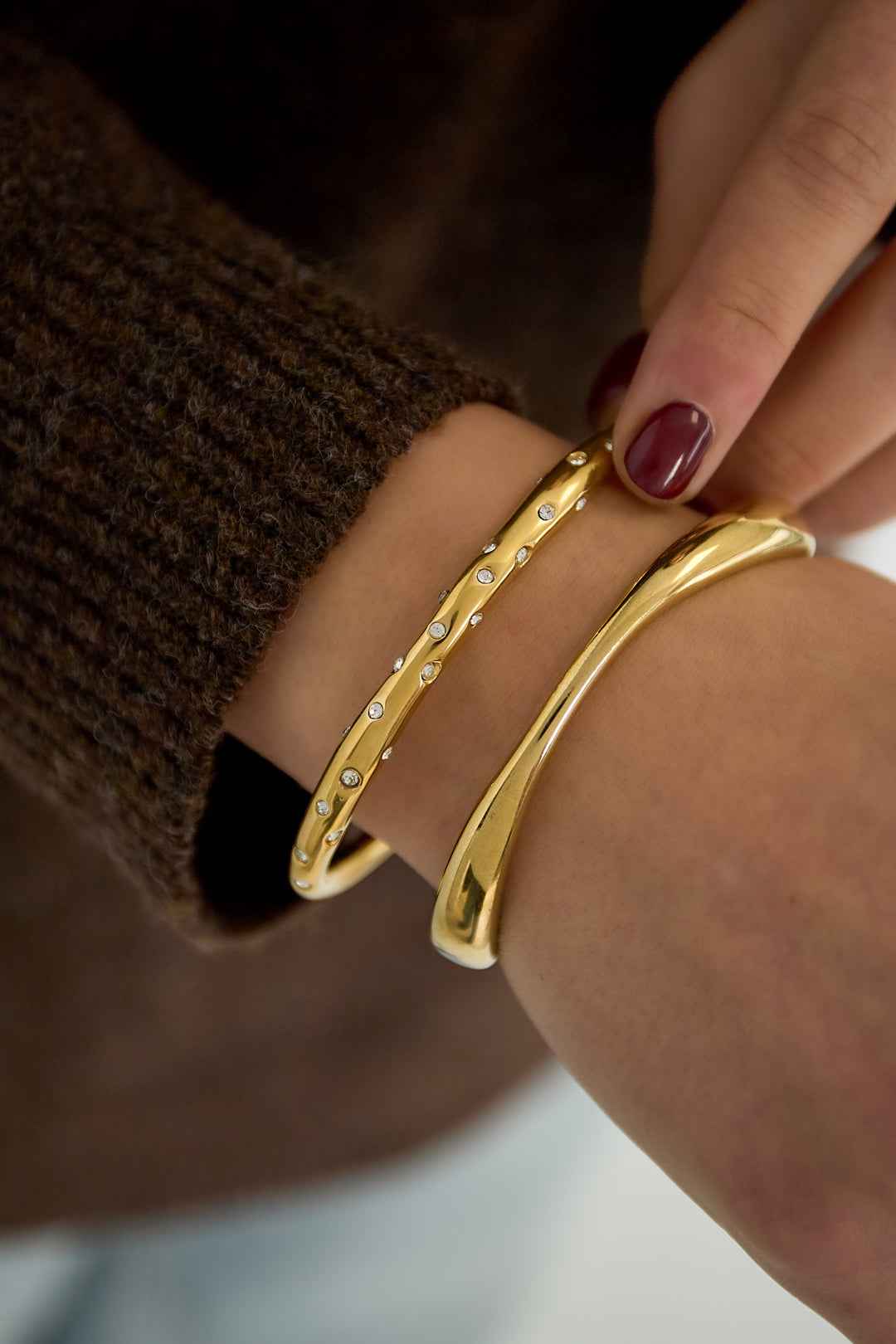 Bracelet Forme Organique Acier Inoxydable – La Nature À Votre Poignet, Chaque Jour