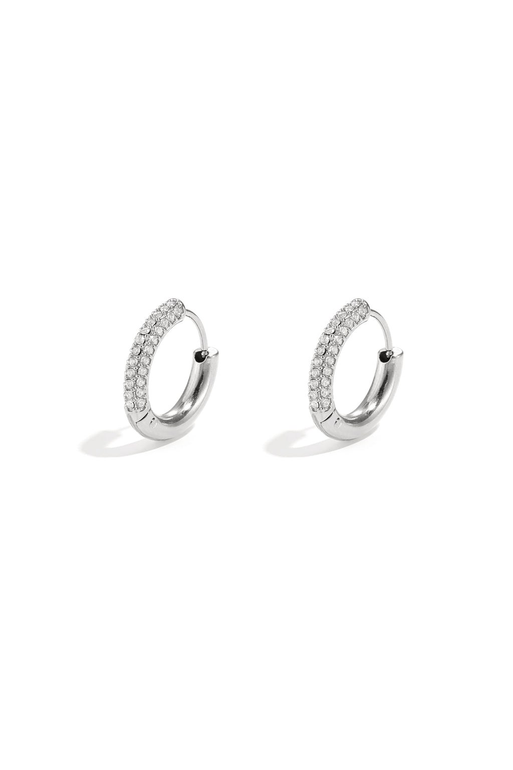 Boucles d'oreilles créoles en acier inoxydable,