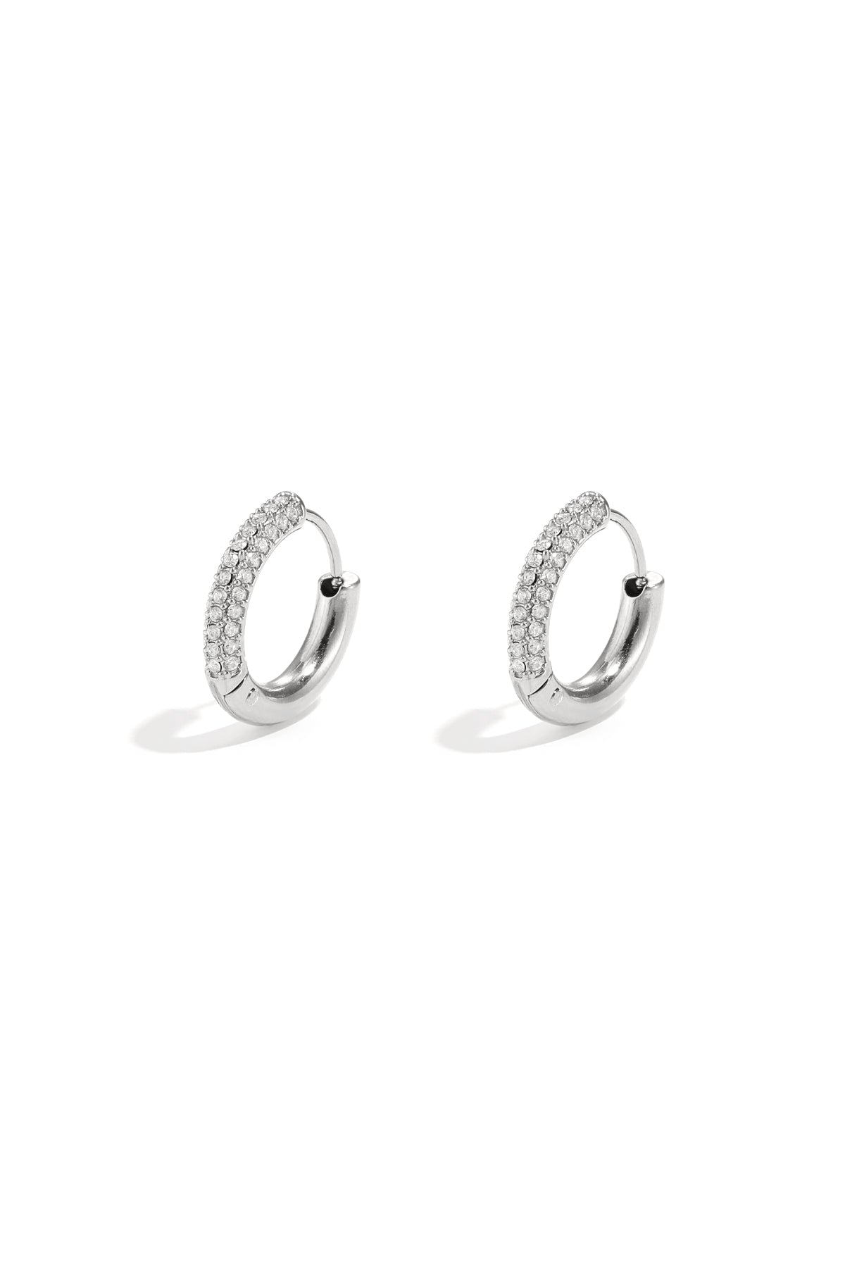 Boucles d'oreilles créoles en acier inoxydable,