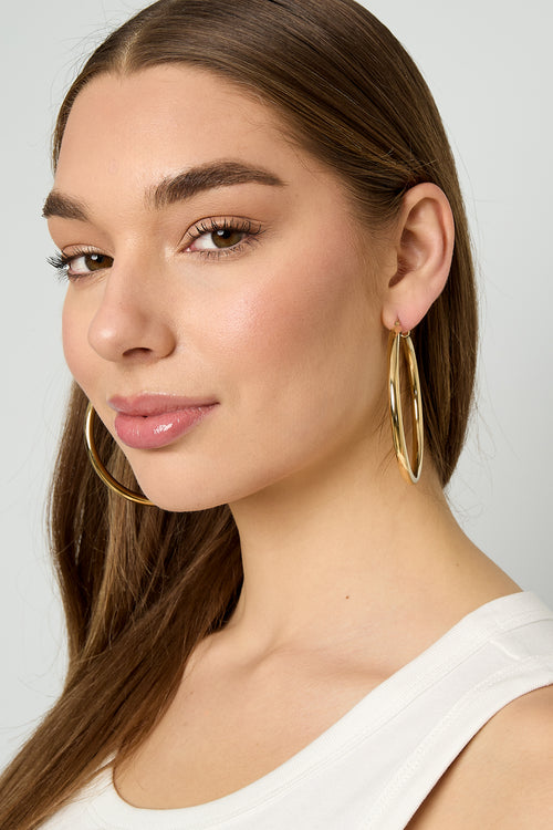 Boucles d'oreilles créoles en acier inoxydable
