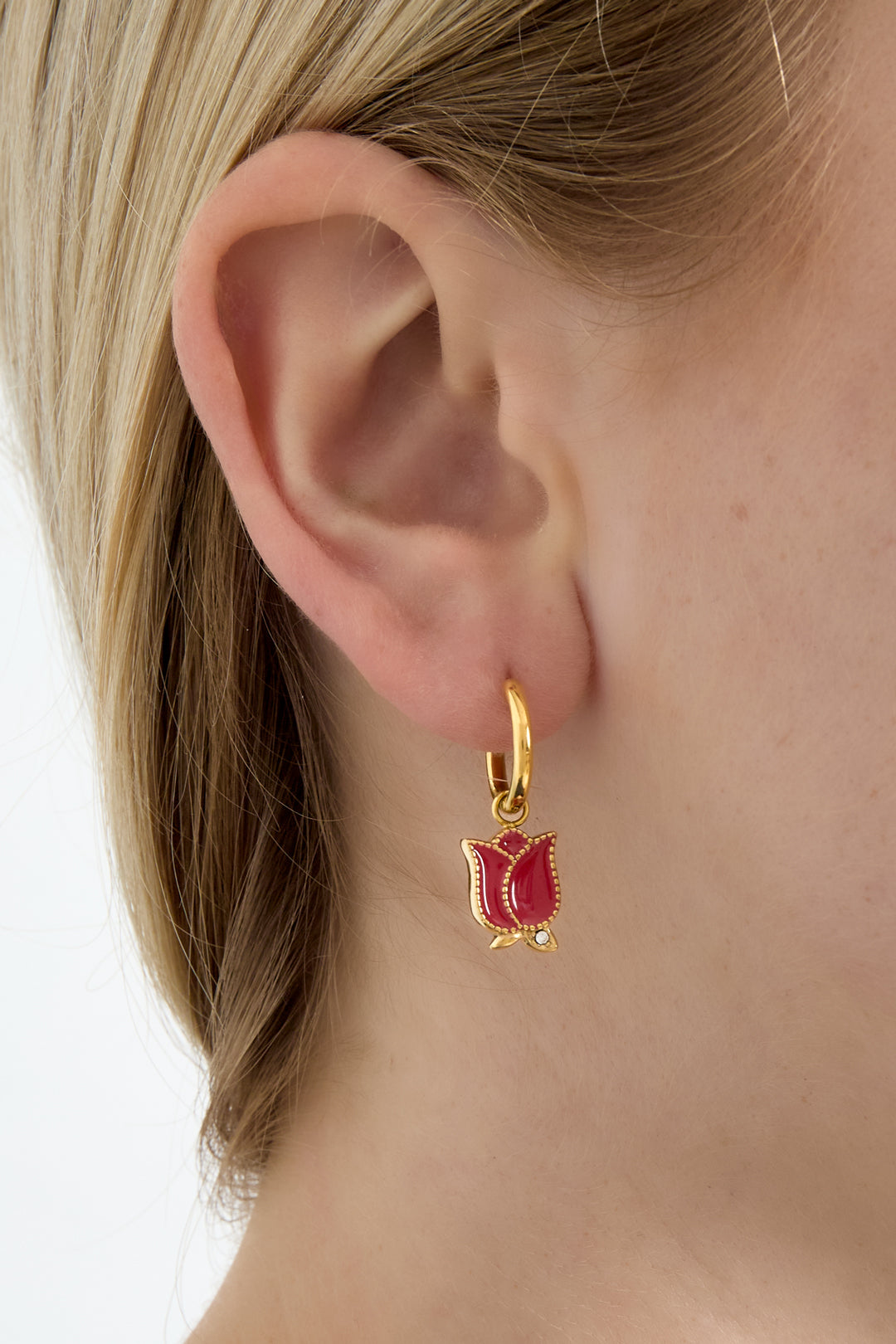 Boucles d'oreilles pendantes en acier inoxydable, série Fleur, décontractée, simple et quotidienne, bijoux pour femmes