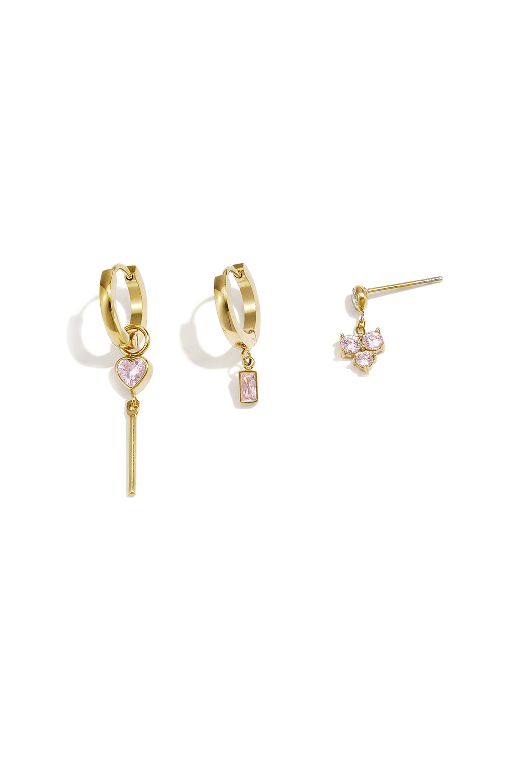Boucles d'oreilles en acier inoxydable style cœur collection Daily Simple bijoux pour femmes