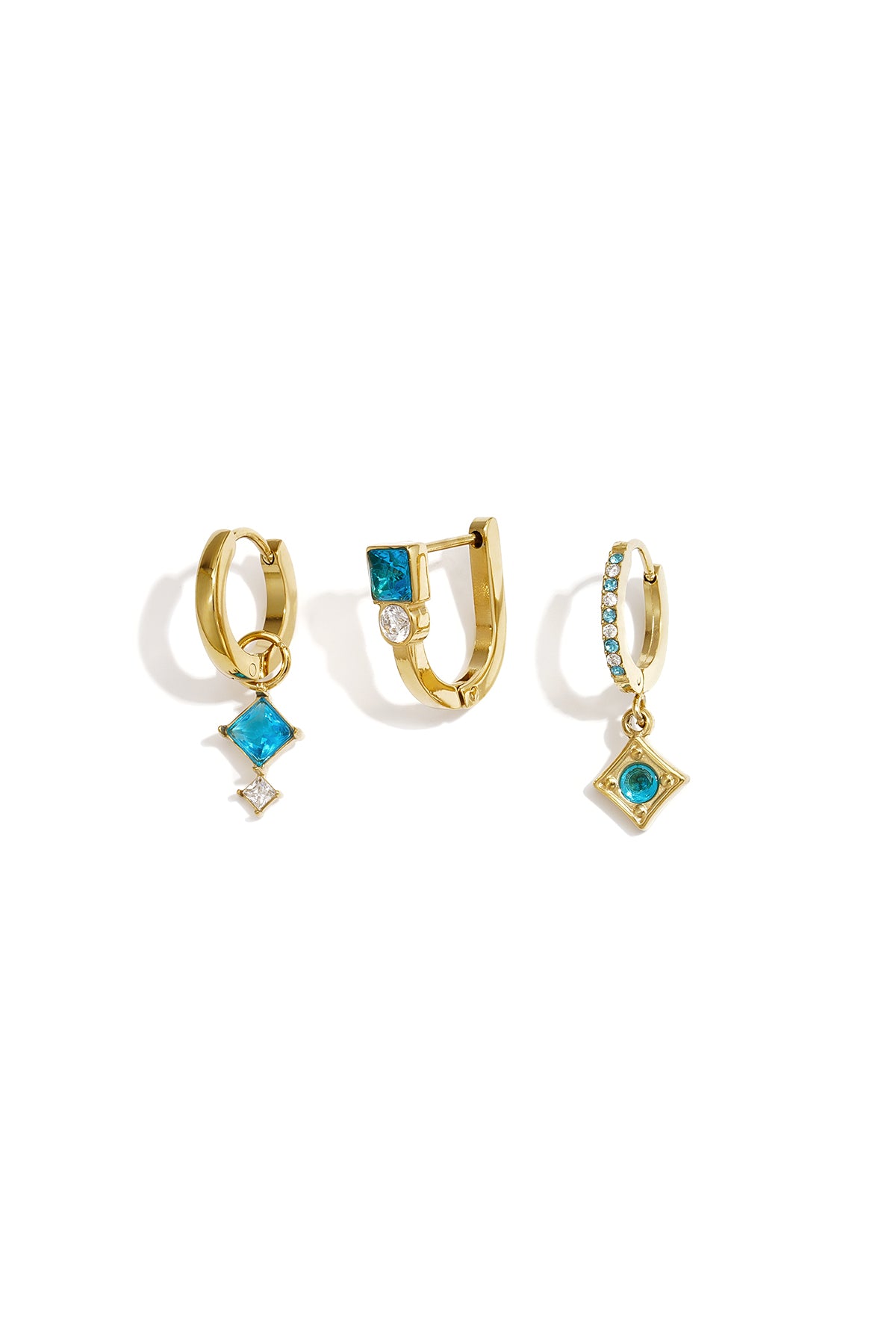 Boucles d'oreilles rectangulaires en acier inoxydable, style simple et quotidien, bijoux pour femmes