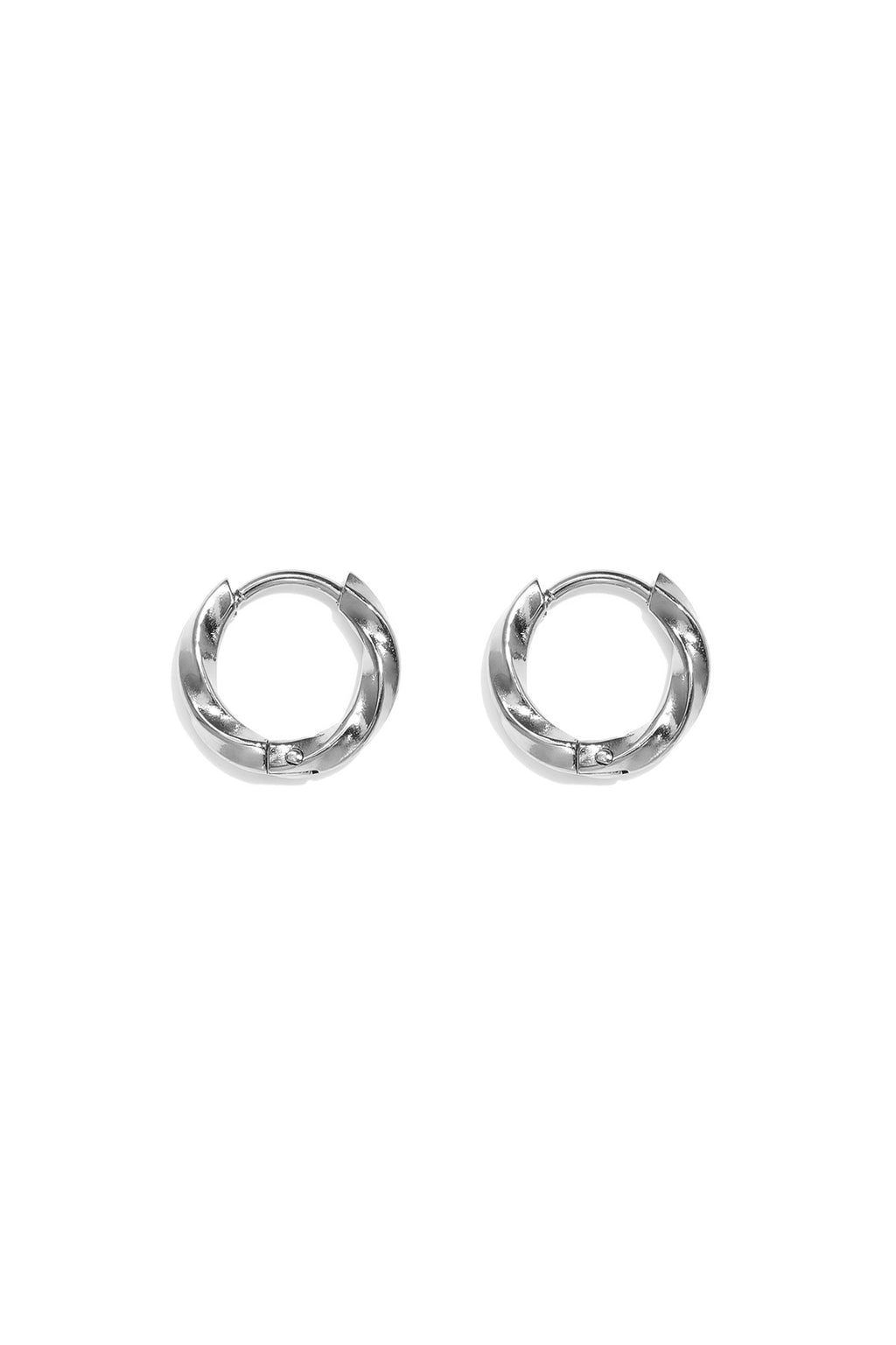 Boucles d'oreilles rondes en acier inoxydable, collection Daily Simple, bijoux pour femmes