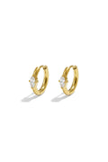 Petites boucles d'oreilles avec pierre en forme de marquise