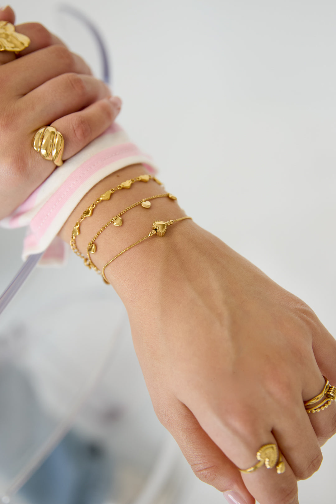 Bracelet avec cœur décoré