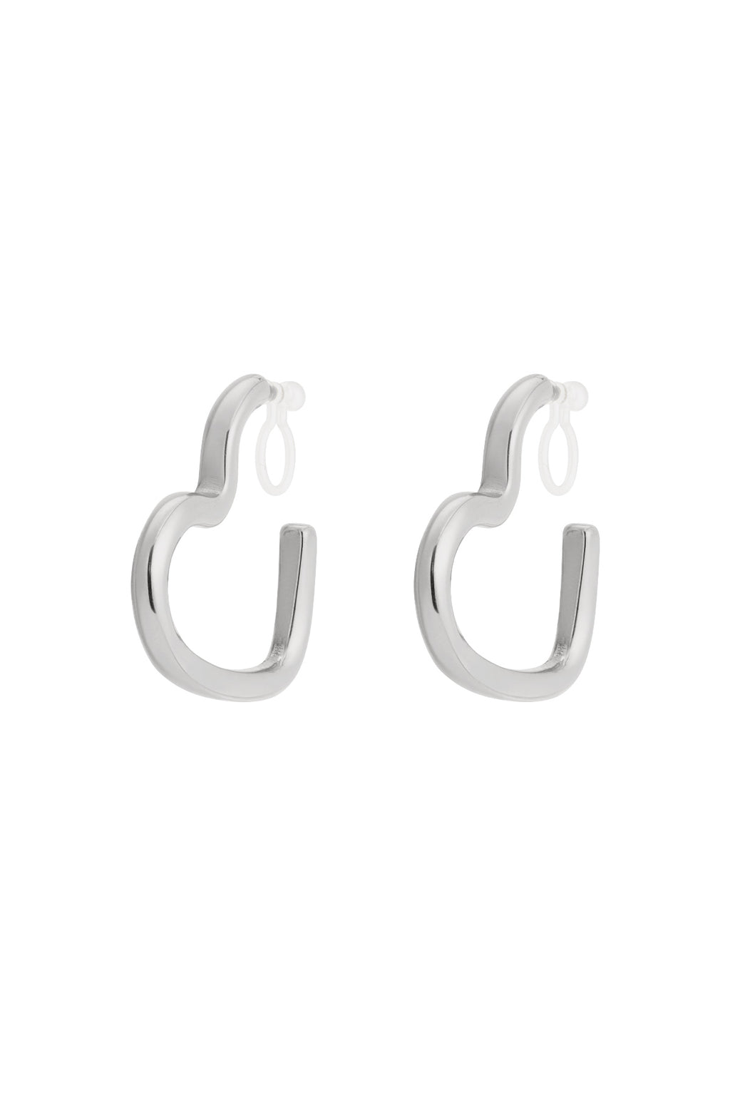 Boucle d'oreille à clip en forme de cœur