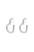 Boucle d'oreille à clip en forme de cœur