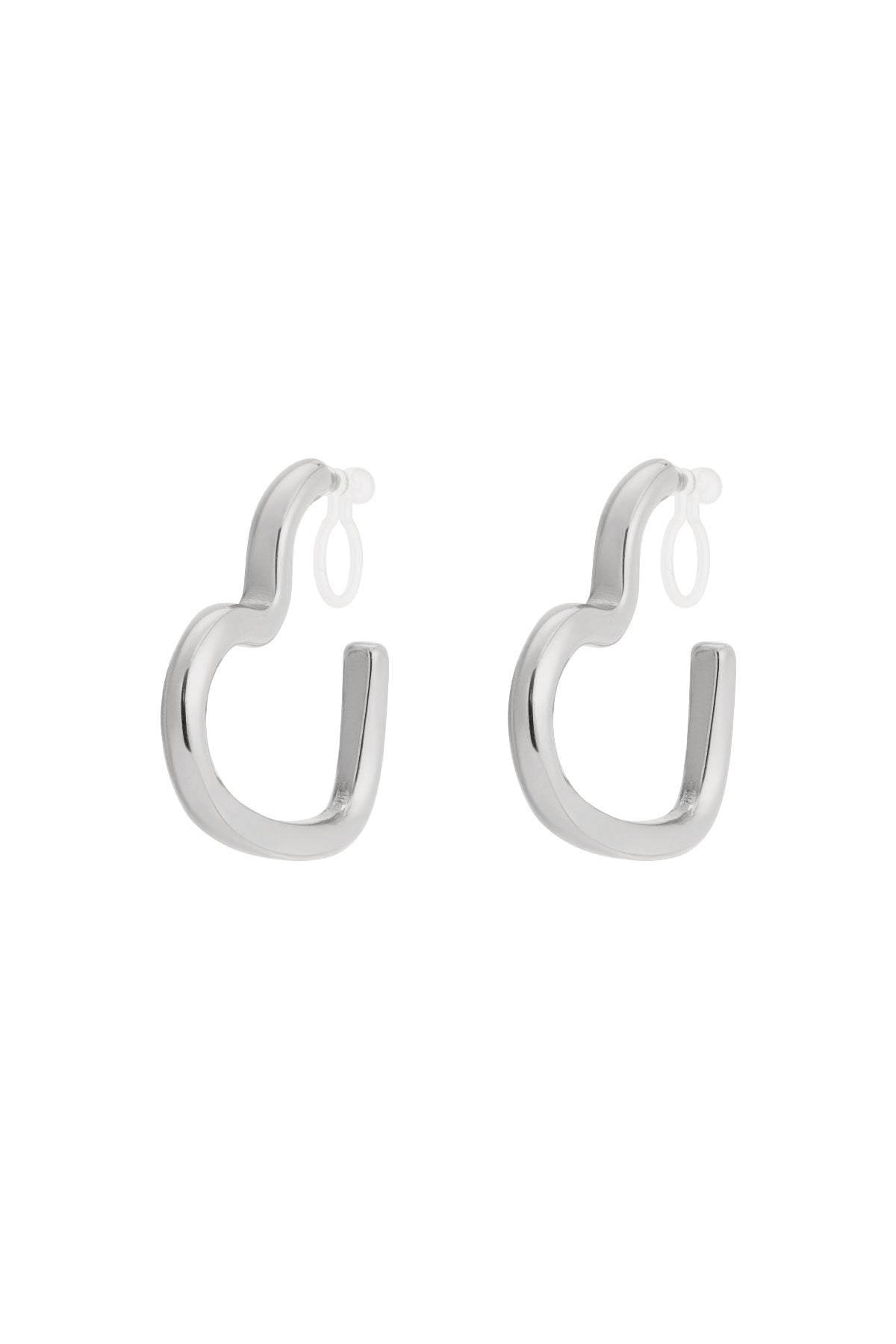 Boucle d'oreille à clip en forme de cœur