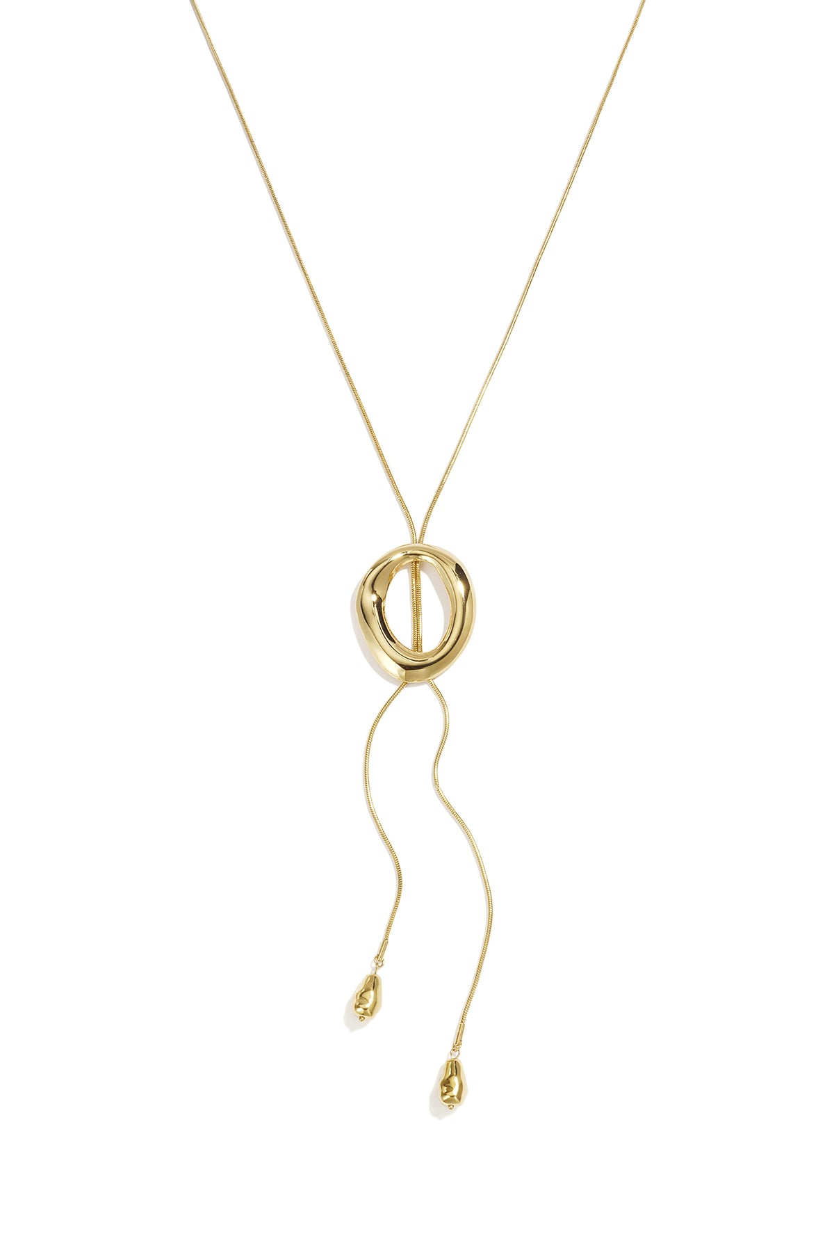 Collier Long Forme Irrégulière46 À - Doré - Bijoumani