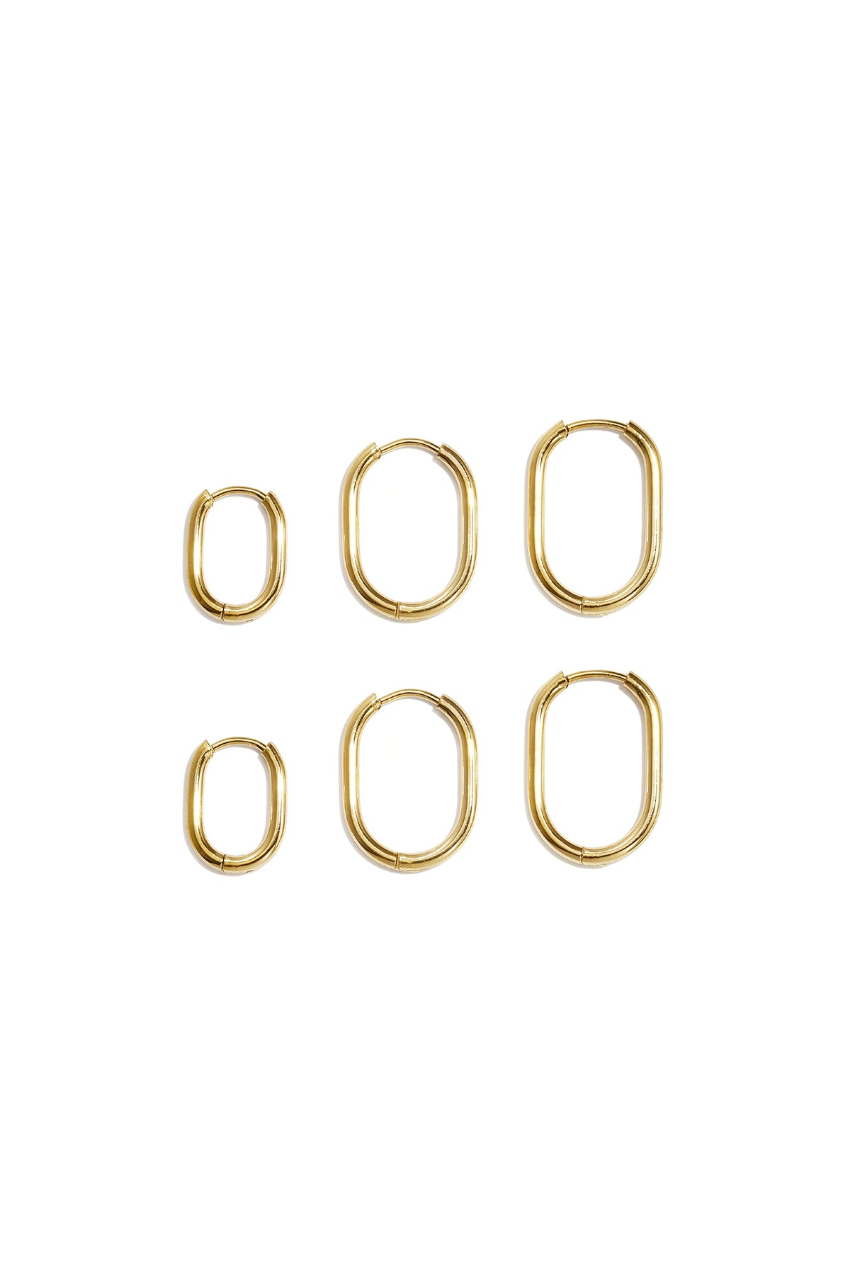 Boucles d'oreilles en acier inoxydable, forme géométrique