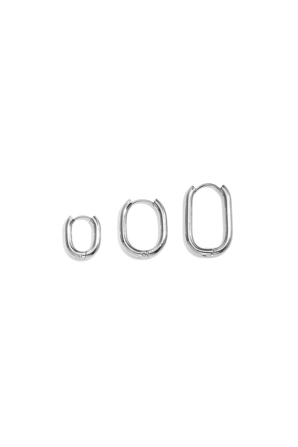 Boucles d'oreilles en acier inoxydable, forme géométrique