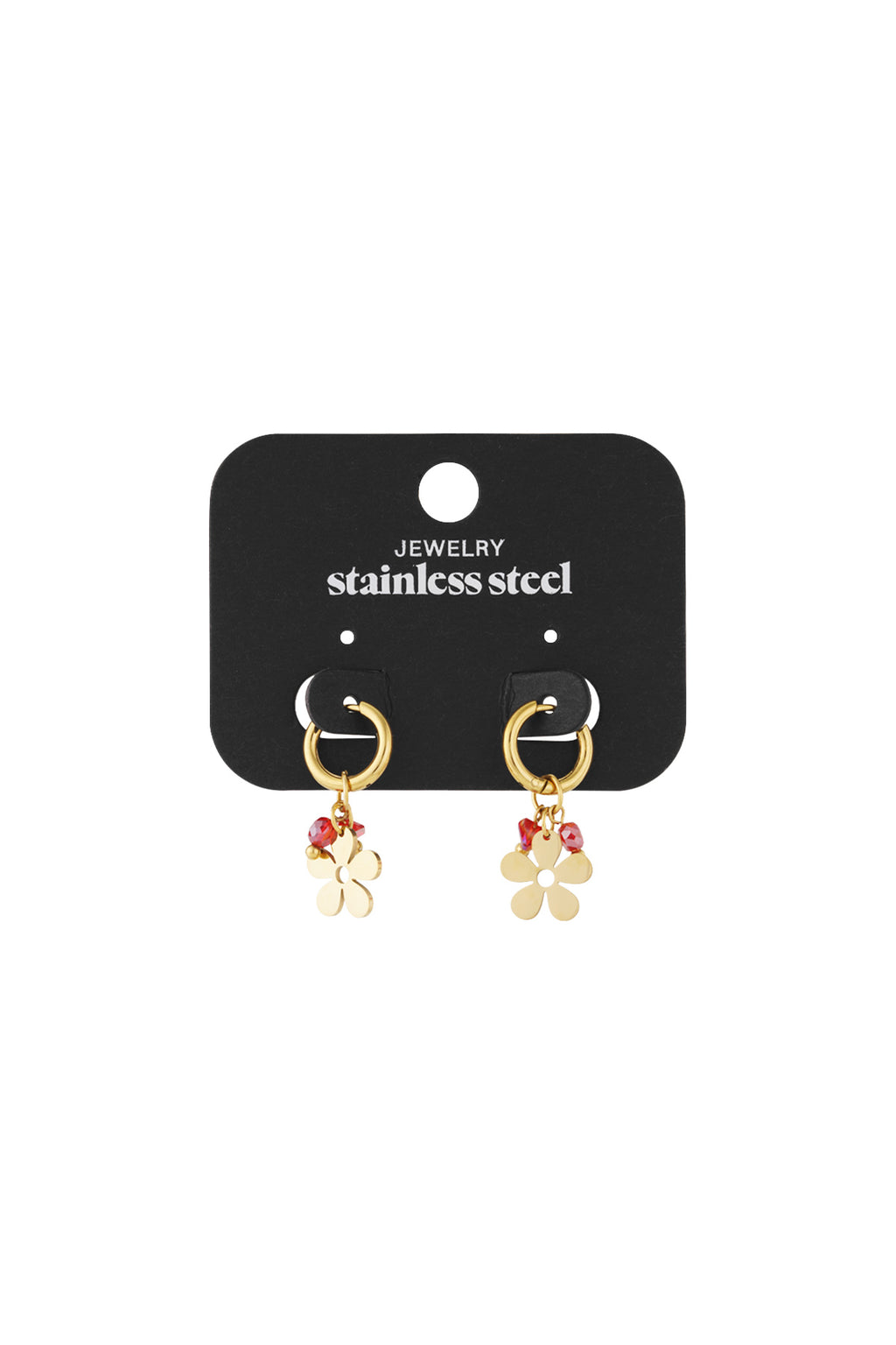 Boucles d'oreilles pendantes en acier inoxydable, motif floral, style décontracté et quotidien