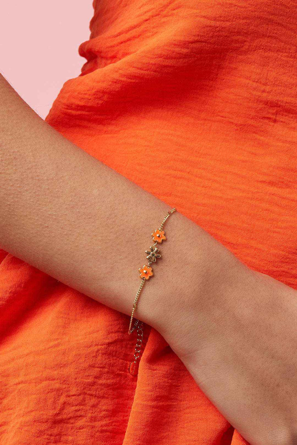 Bracelet Orné de Fleurs Colorées - Bijou Joyeux & Printanier Coloré Femme