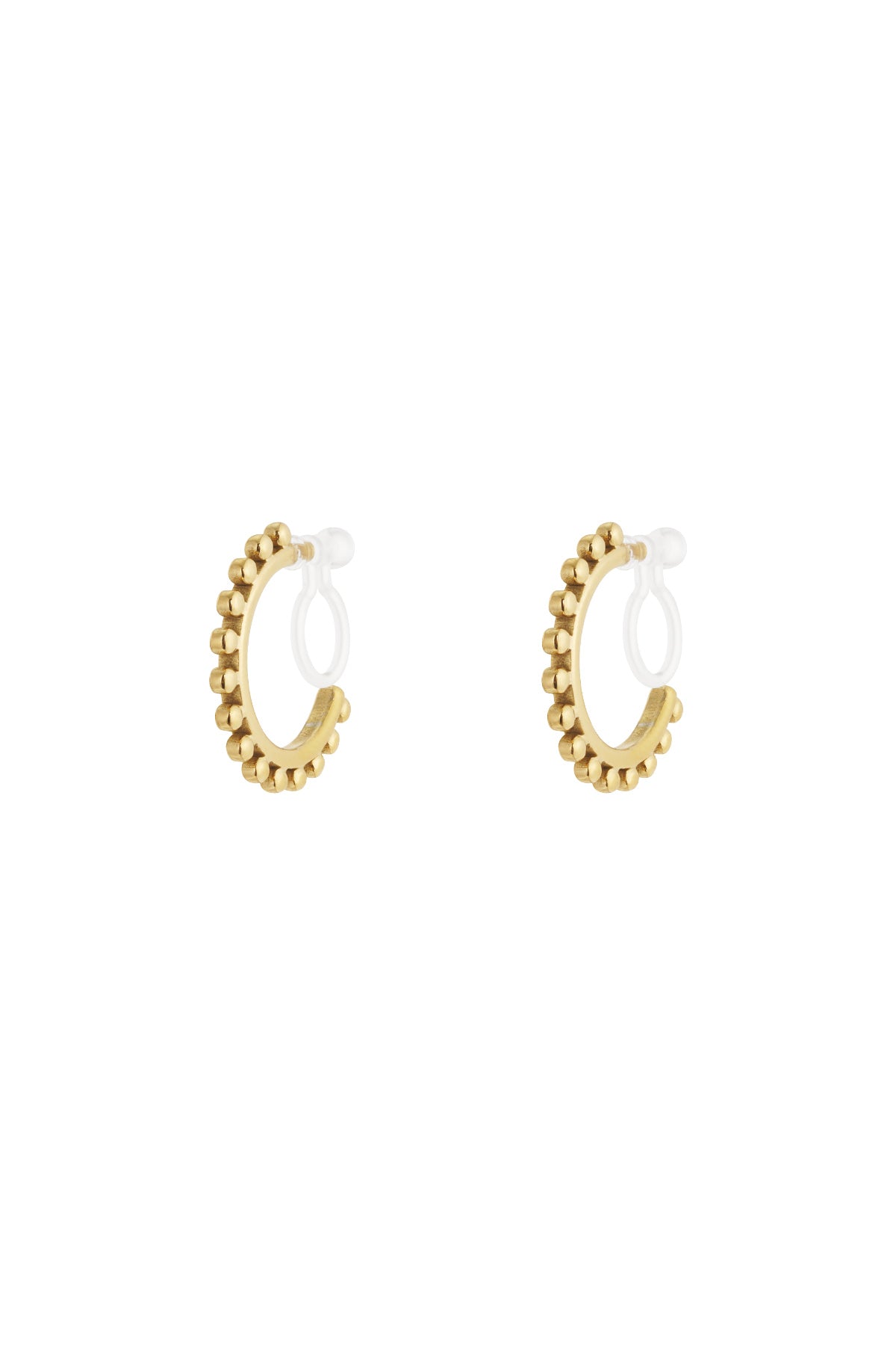 Boucles d'oreilles à clip en forme d'anneau audacieux