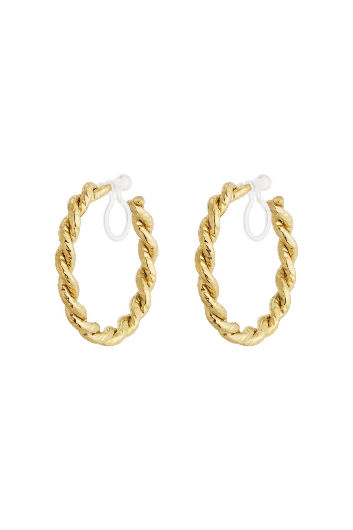 Boucles d'oreilles créoles à clip de luxe