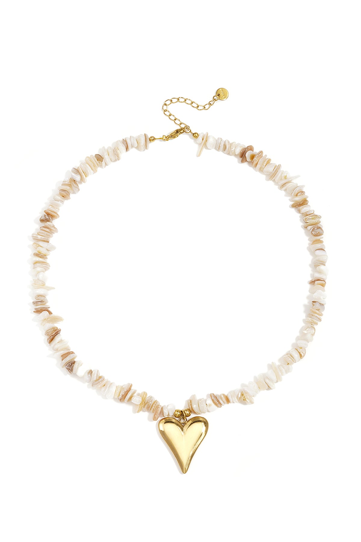 Colliers en acier inoxydable à perles en forme de cœur, collection romantique