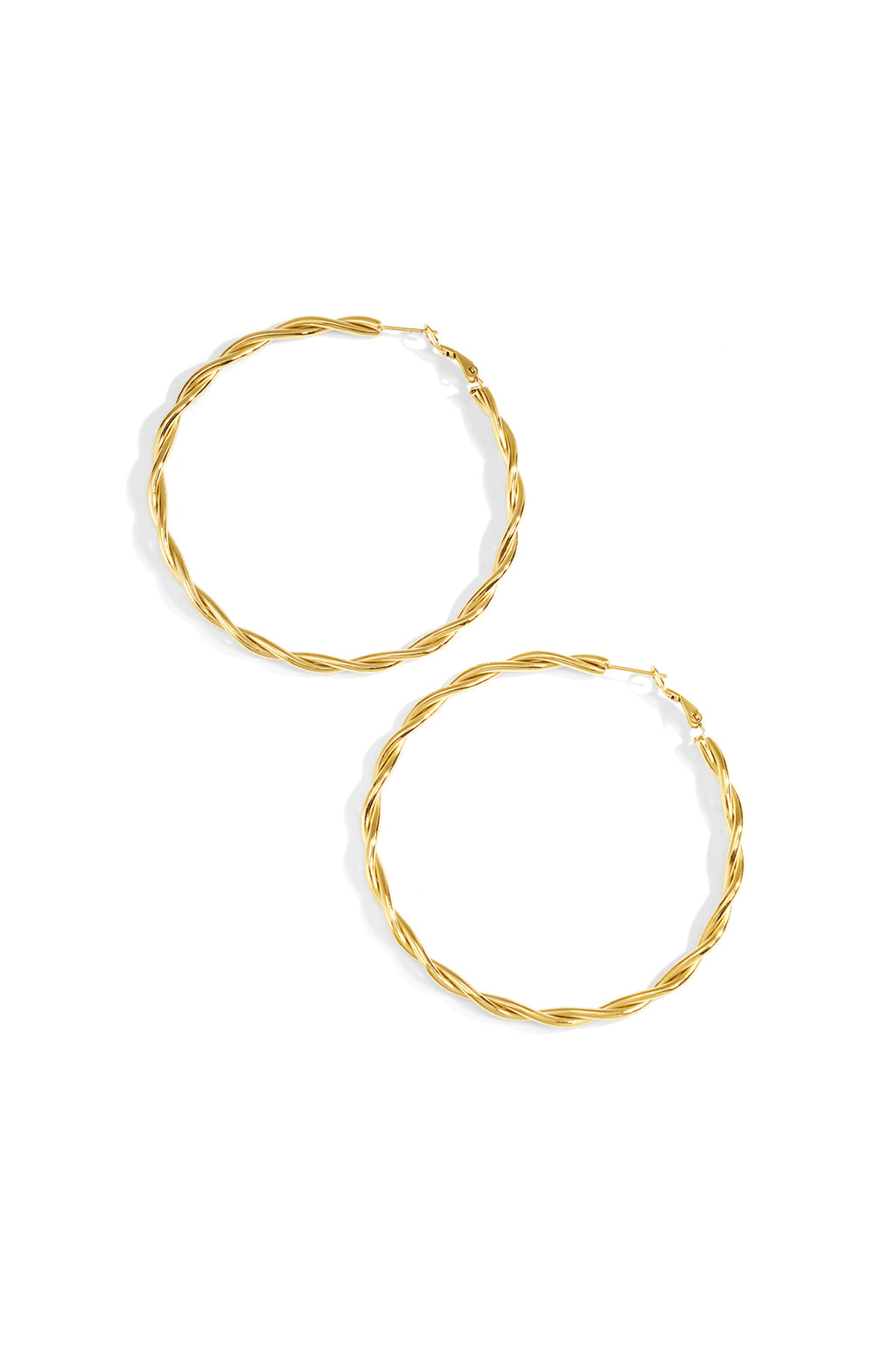 Boucles d'oreilles créoles torsadées - Bijoumani