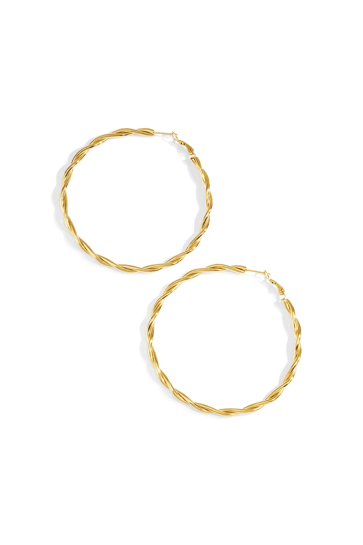 Boucles d'oreilles créoles torsadées - Bijoumani