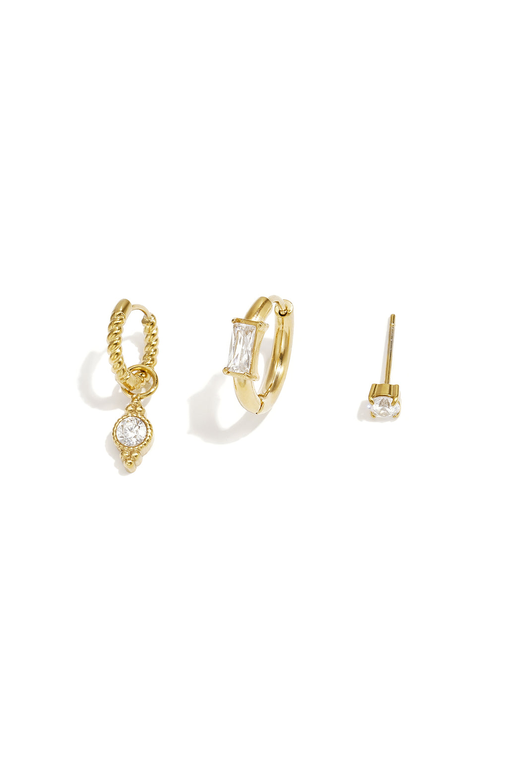 Boucles d'oreilles en acier inoxydable, forme géométrique, collection simple pour le quotidien, bijoux pour femmes