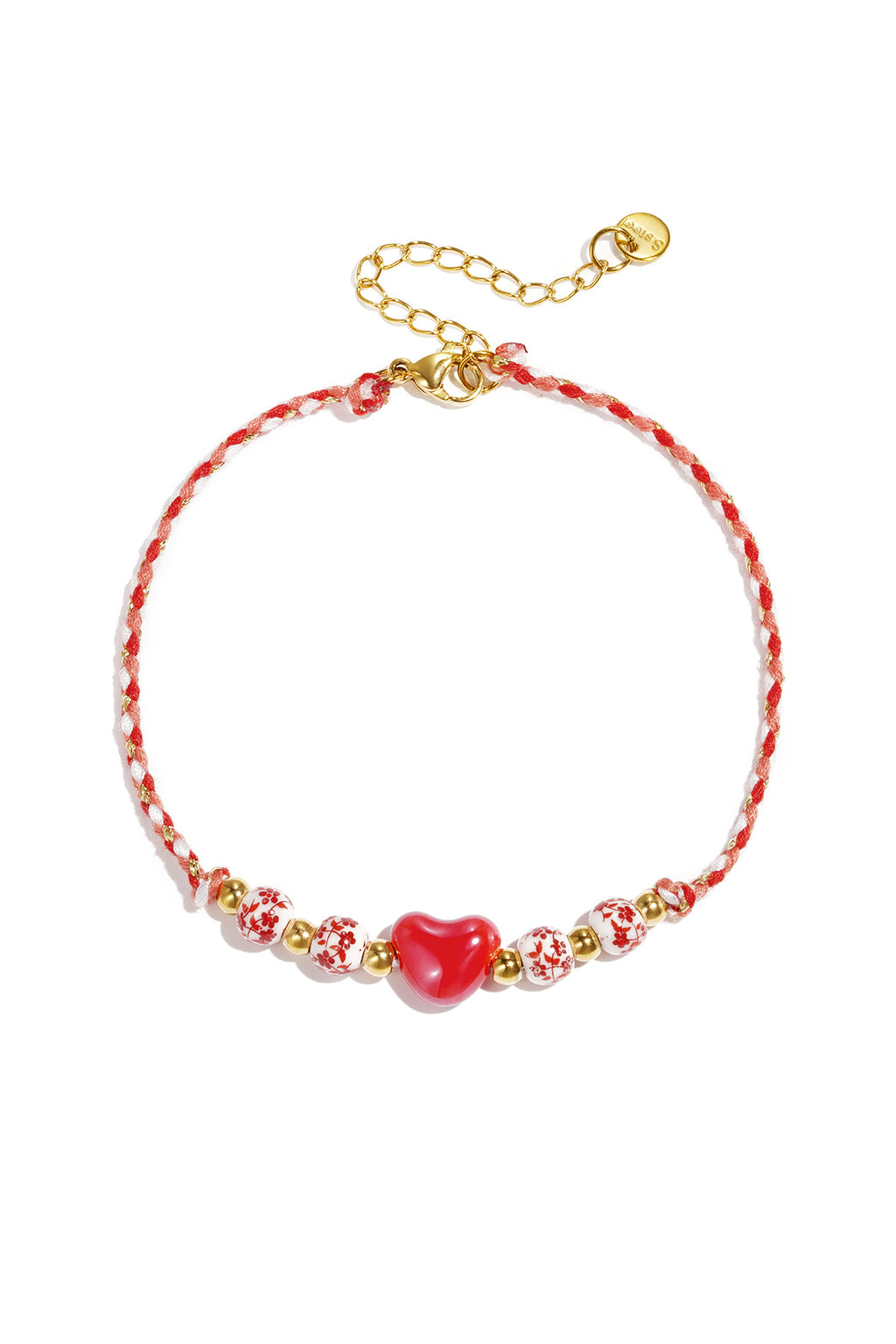 Bracelets de cheville en corde, motif cœur, collection romantique décontractée pour le quotidien, bijoux pour femmes
