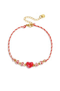 Bracelets de cheville en corde, motif cœur, collection romantique décontractée pour le quotidien, bijoux pour femmes