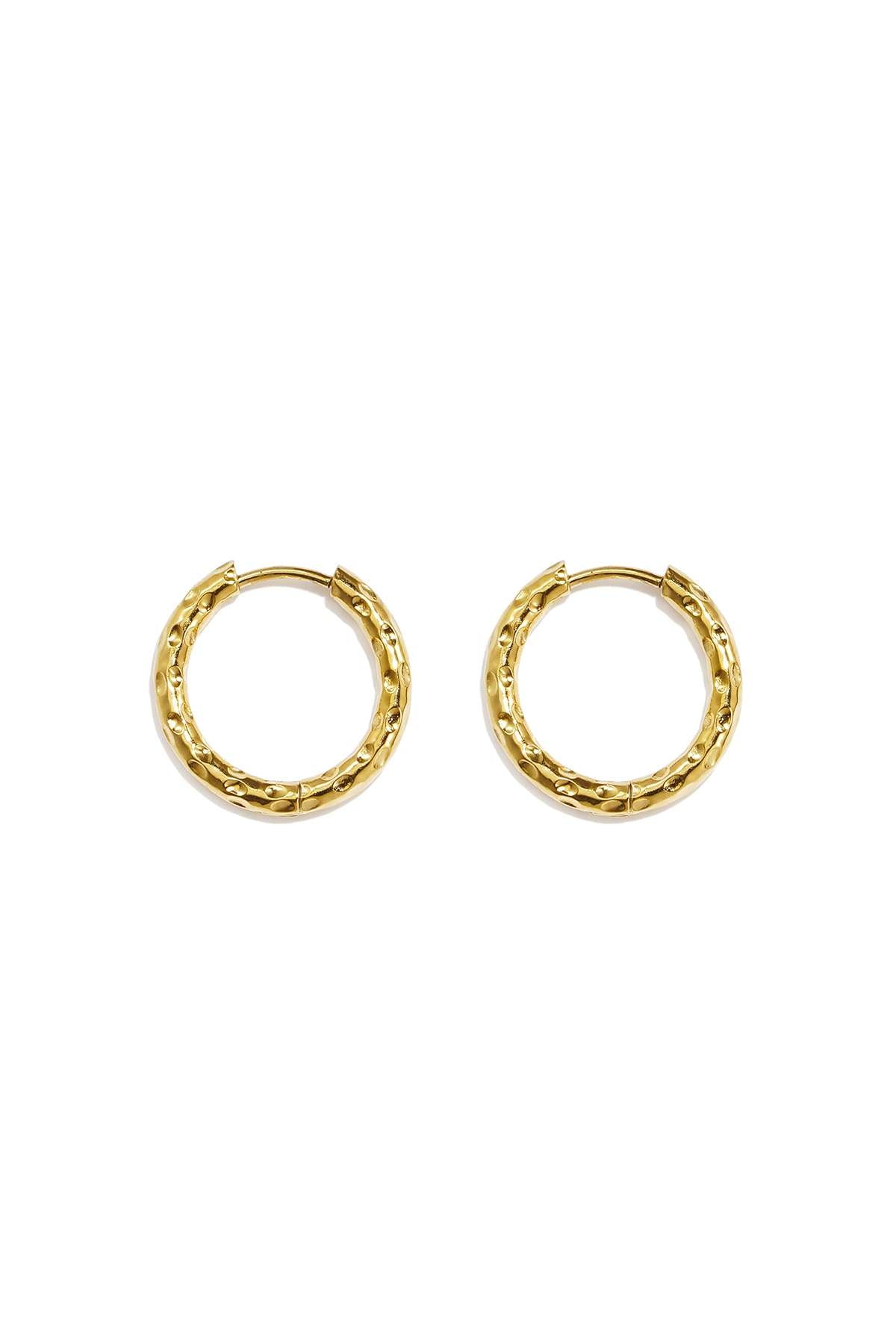 Boucles d'oreilles créoles en acier inoxydable, style simple et quotidien, collection de bijoux pour femmes