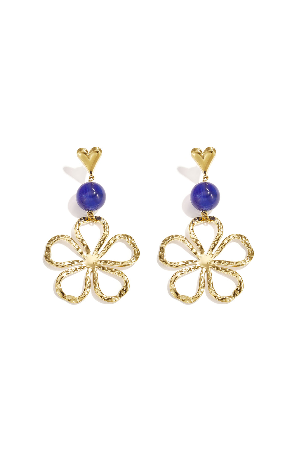Boucles d'oreilles pendantes en acier inoxydable, motif fleur, collection Daily Simple, bijoux pour femmes