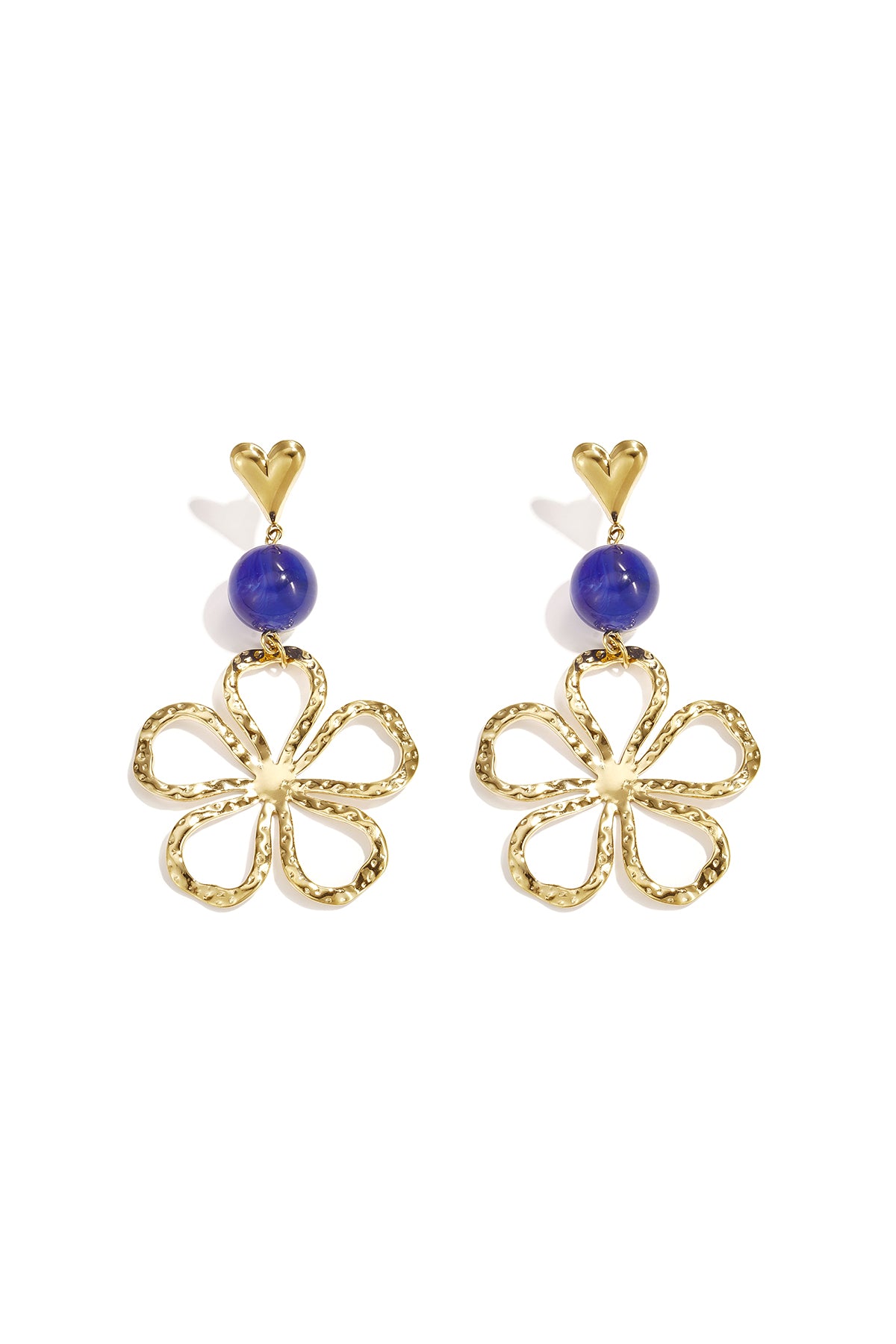 Boucles d'oreilles pendantes en acier inoxydable, motif fleur, collection Daily Simple, bijoux pour femmes