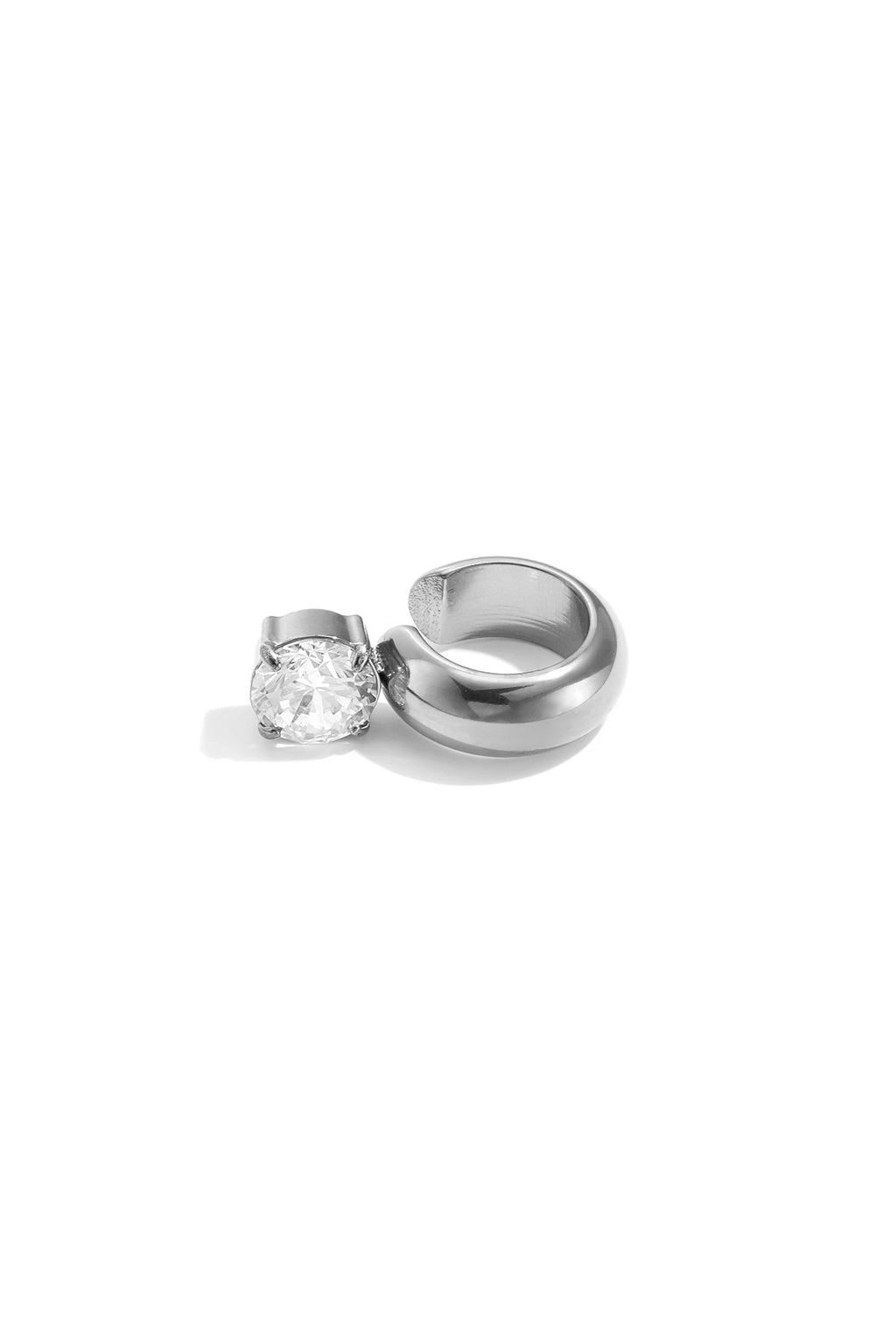 Boucles d'oreilles manchettes en acier inoxydable, forme géométrique, collection Simple Daily Simple, bijoux pour femmes
