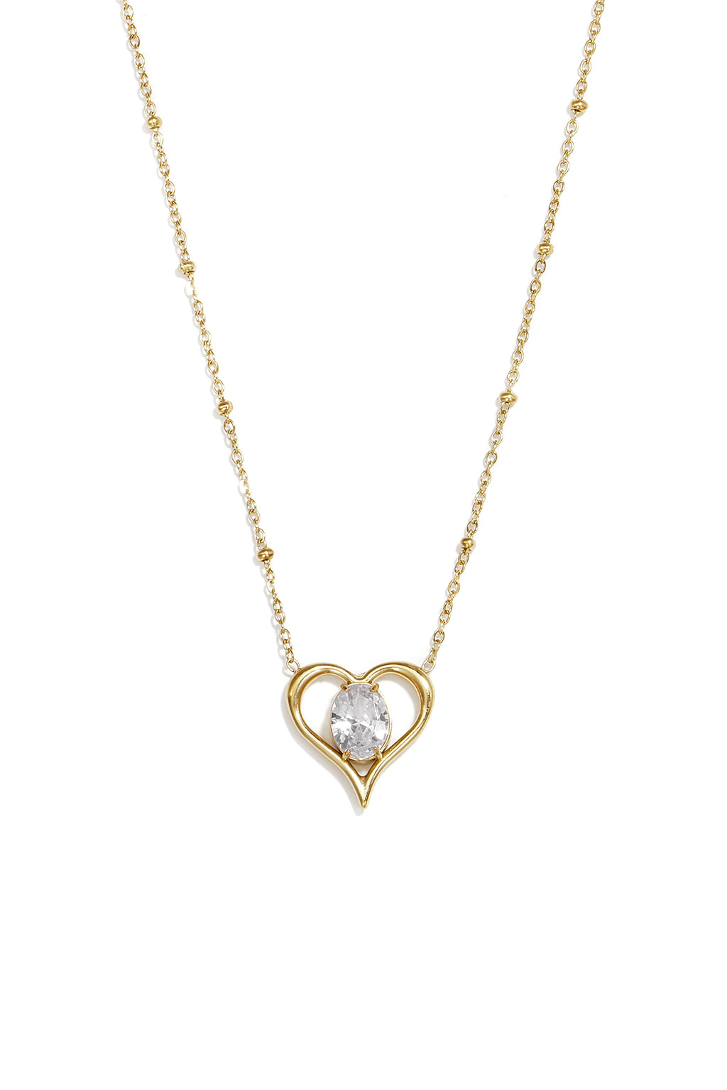 Colliers pendentifs en acier inoxydable en forme de cœur, collection Daily Simple