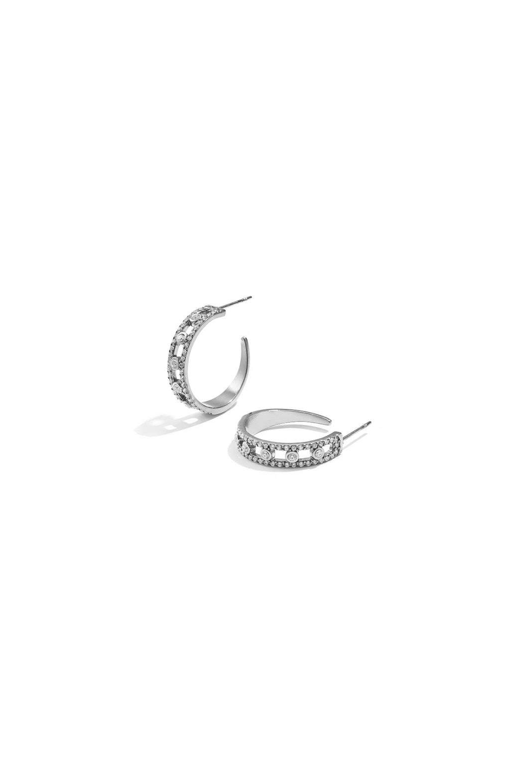 Boucles d'oreilles créoles ouvertes luxueuses 