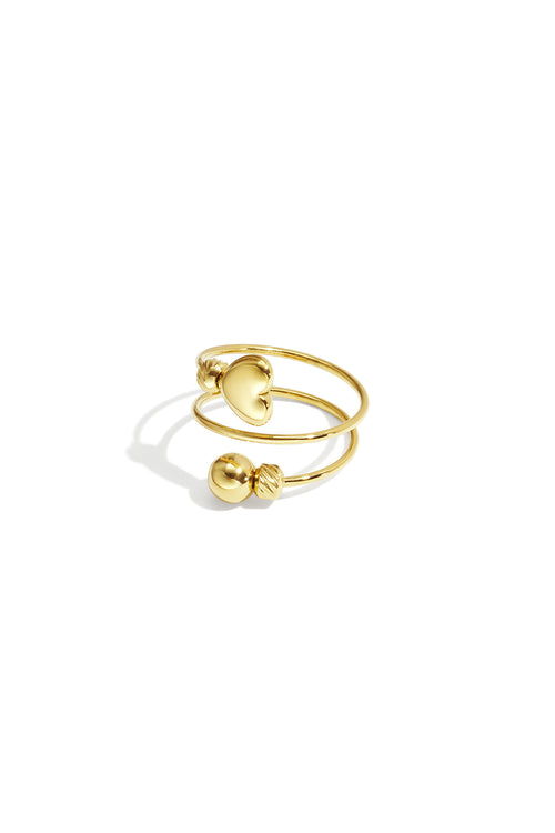 Bague Cœur Minimaliste Ajustable - Symbole d'Amour & Port Quotidien Femme - Bijoumani