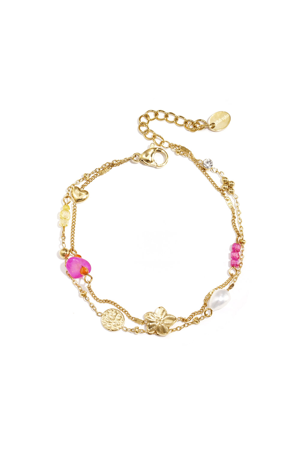 Bracelets à breloques avec pierre et perles
