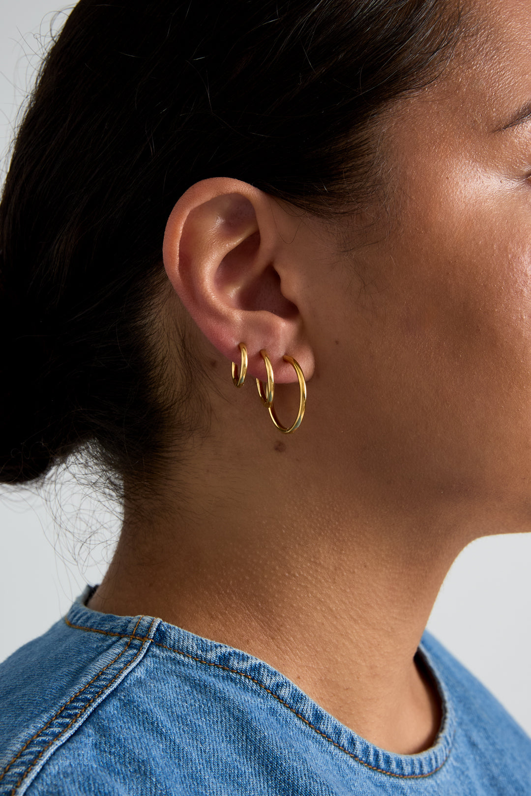 Boucles d'oreilles en acier inoxydable, forme géométrique