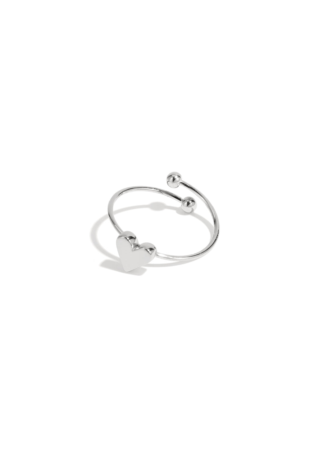 Petite bague en forme de coeur acier inoxydable