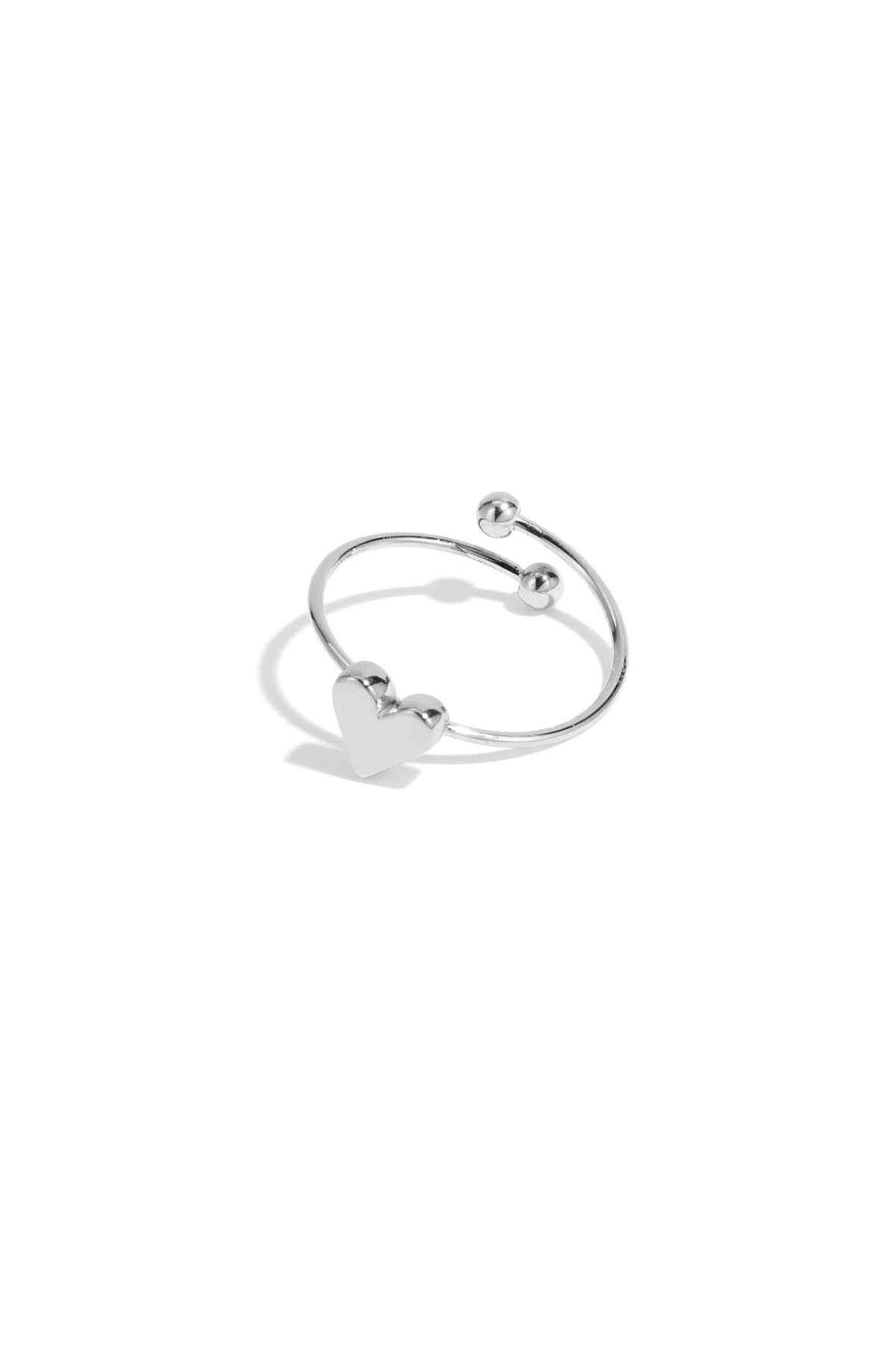 Petite bague en forme de coeur acier inoxydable