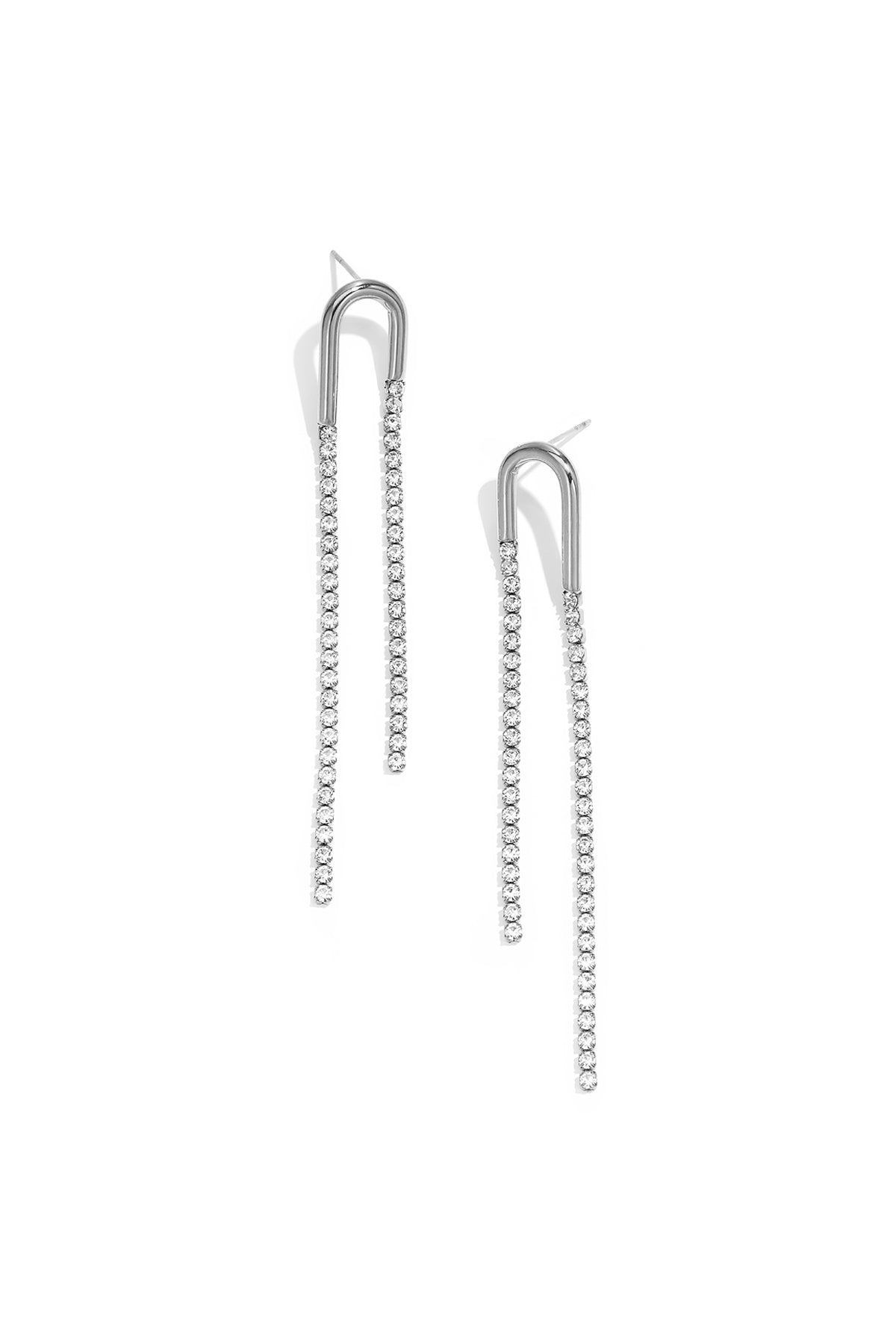 Boucles d'Oreilles Pendantes Chaîne & Strass - Brillez Sans Effort le Soir Femme - Bijoumani