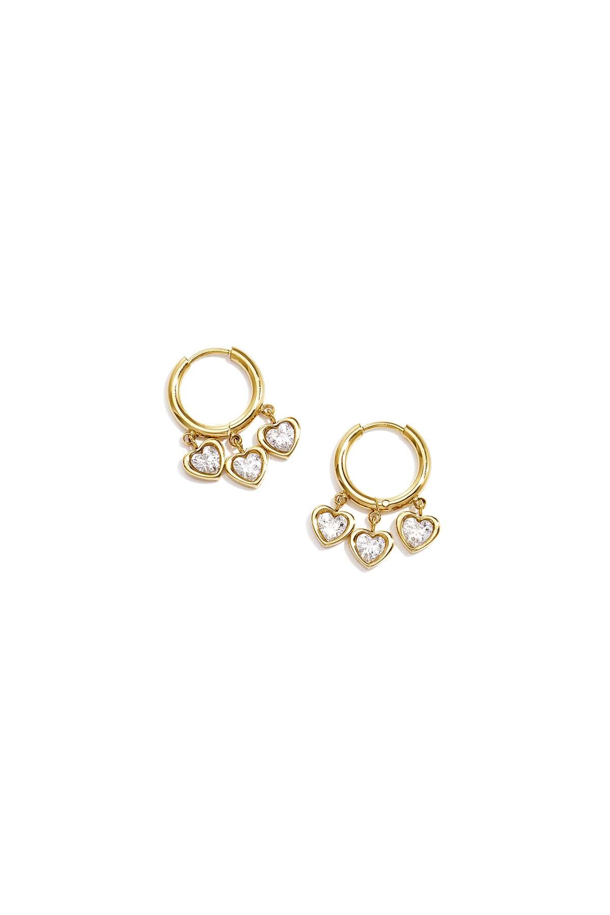 Boucles d'oreilles pendantes en acier inoxydable en forme de cœur, collection Daily Simple, bijoux pour femmes