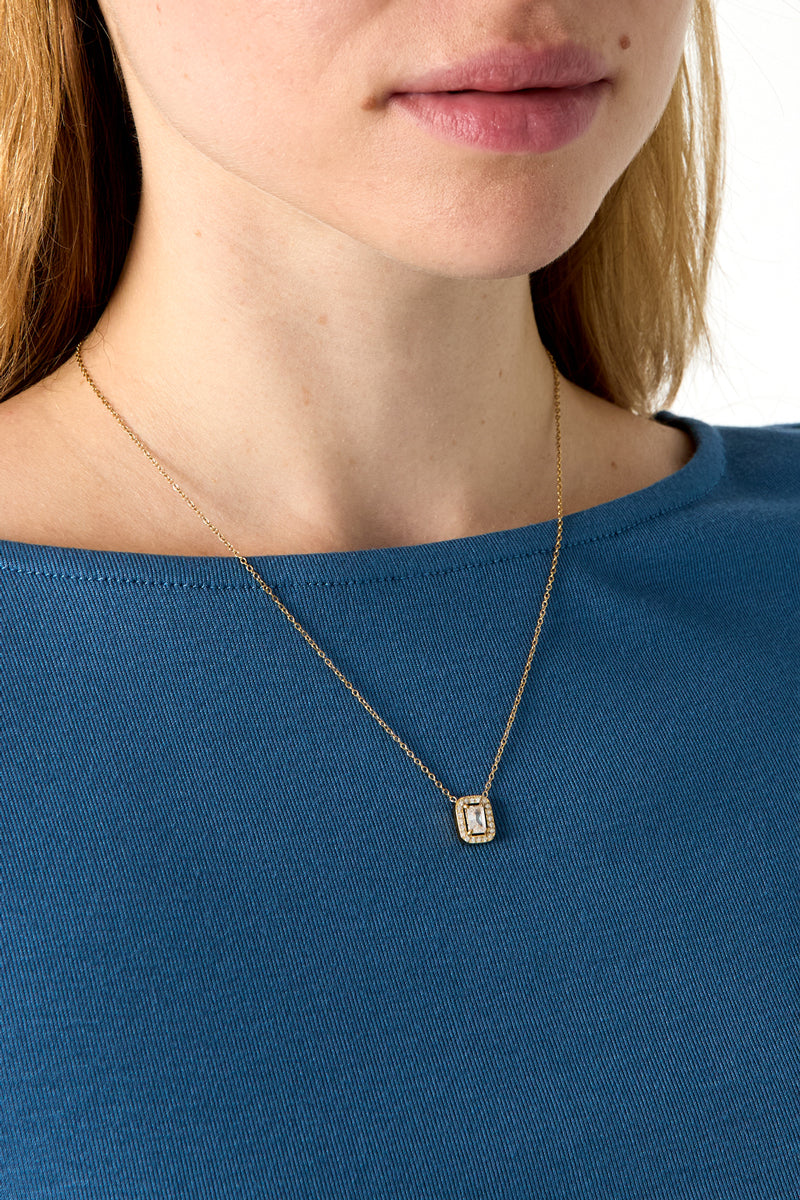 Colliers pendentifs en acier inoxydable, forme géométrique, collection simple pour le quotidien, bijoux pour femmes